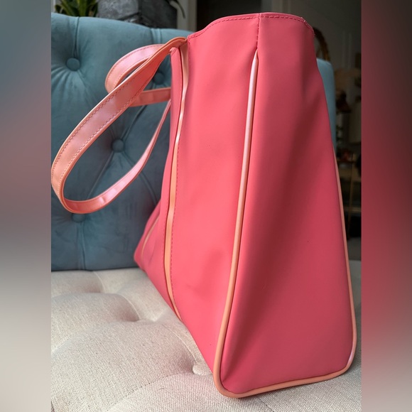 Clinique Pink Peach Waterproof Tote Bag NEW - Picture 10 of 10